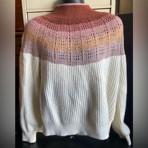 Maurice’s Women’s Sweater Large Pinks Brown Cream Light Fuchsia